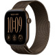 Смарт-годинник Apple Watch Series 12 GPS 46mm Dark Bronze Aluminum Case with Dark Bronze Milanese Loop - M/L (MKD84)