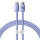 Кабель Baseus Crystal Shine Series Fast Charging Type-C to Type-C 100W (1.2m) purple (CAJY000605)