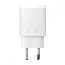 МЗП Baseus Compact Quick Charger 20W QC+ PD (1Type-C + 1USB) white (CCXJ-B02)