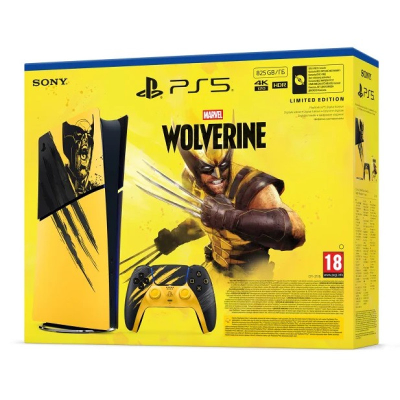 Игровая приставка Sony PlayStation 5 Slim Digital Edition 825GB Marvel's Wolverine Limited Edition (1000056882)