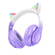 Hoco W42 Cat Ears over-ear BT headphones Purple