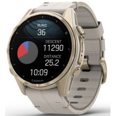 Garmin Fenix 8 43mm AMOLED Sapphire Soft Gold with Limestone Leather Band (010-02903-40)