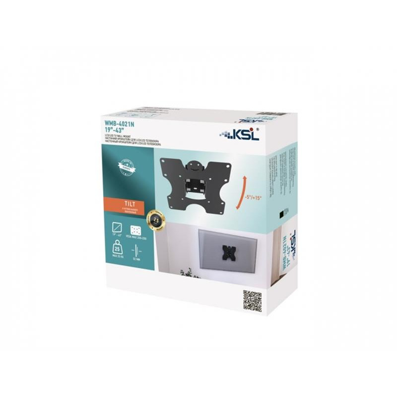 Кріплення ТВ з кутом нахилу KSL WMB-4021N 19-43