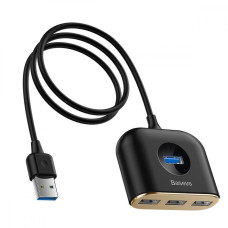 USB-Хаб Baseus Square Round USB to USB 3 + 3USB 2 (1m) black (CAHUB-AY01)