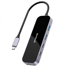 Type-C-Хаб Proove Shadow (2*USB3 + Type-C + PD100W + HDMI) dark gray (HBSW10221205)