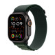 Apple Watch Ultra 2 GPS + Cellular 49mm Natural Titanium Case with Dark Green Alpine Loop - Medium (MXMV3)