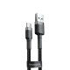 Кабель Baseus Cafule Type-C 3A (1m) gray/black (CATKLF-BG1)