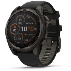 Garmin Fenix 8 47mm Solar Sapphire Carbon Gray DLC Titanium w. Black/Pebble Gray S. Band (010-02906-10,010-02906-11)