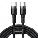 Кабель Baseus Cafule Flash Charging Type-C to Type-C PD 2 100W (2m) gray/black (CATKLF-ALG1)