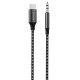 Кабель AUX Proove SoundMesh Type-C to 3.5mm (1m) gray (ACSM00002801)
