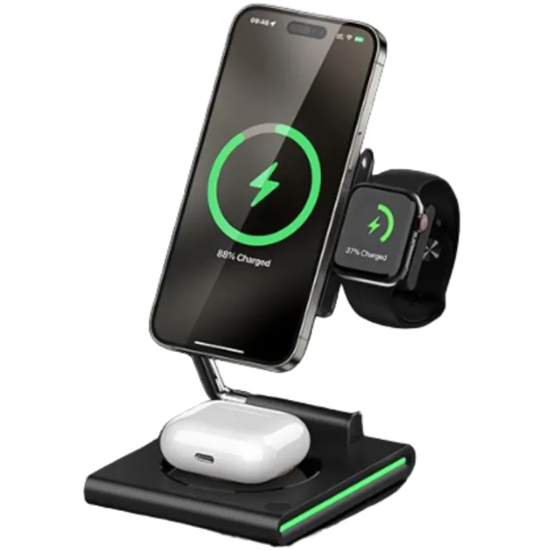 Бездротова зарядка MAXCO 3in1 15W Wireless Charger (MW07)
