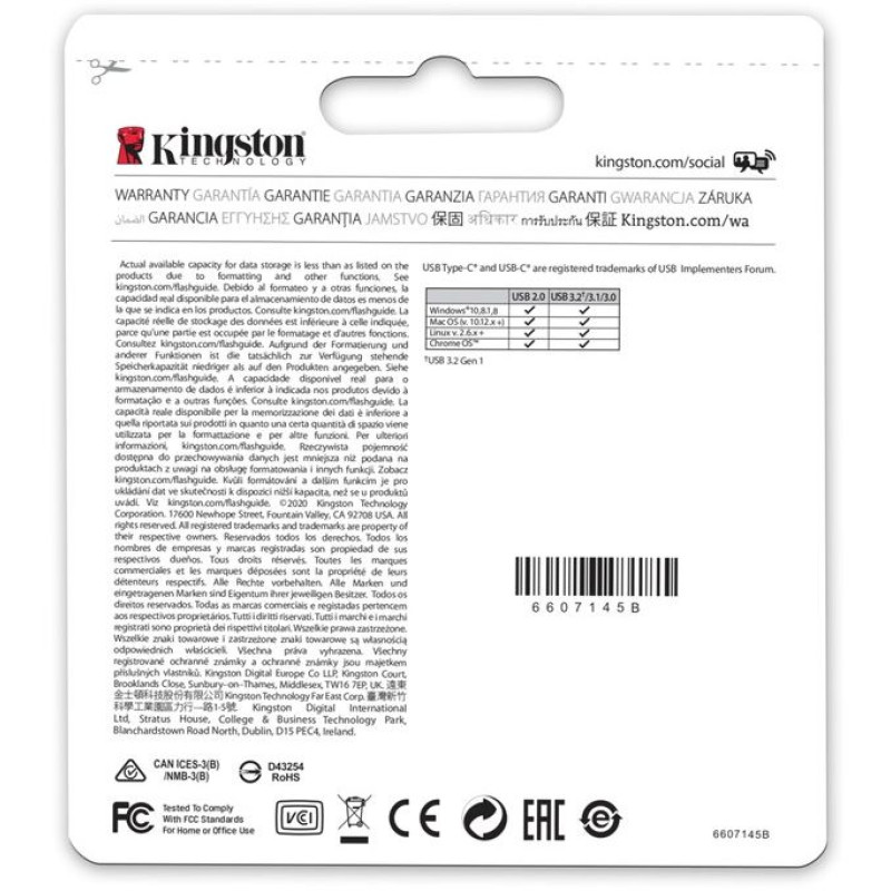 Флеш-накопичувач USB3.2 64GB Type-C Kingston DataTraveler microDuo 3C (DTDUO3CG3/64GB)