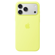 Apple iPhone 17 Pro Max Silicone Case with MagSafe – Neon Yellow (MGFM4)