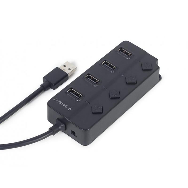 USB-хаб Gembird 4 ports (UHB-U2P4P-01) з вимикачами