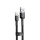 Кабель Baseus Cafule Lightning 2.4A (0.5m) gray/black (CALKLF-AG1)