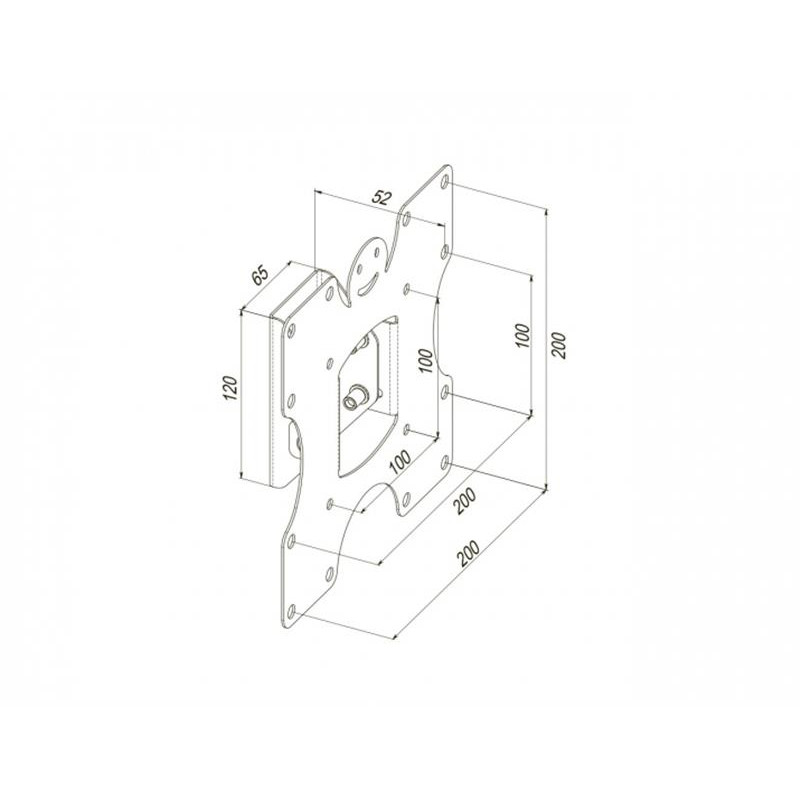 Кріплення ТВ з кутом нахилу KSL WMB-4021N 19-43