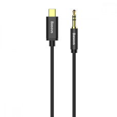Кабель AUX Baseus Yiven Type-C to 3.5 mini jack (1.2m) black (CAM01-01)