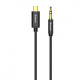 Кабель AUX Baseus Yiven Type-C to 3.5 mini jack (1.2m) black (CAM01-01)