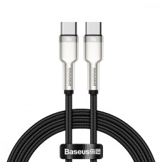 Кабель Baseus Cafule Metal Type-C to Type-C 100W (1m) black (CATJK-C01)