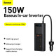 Автомобільний перетворювач напруги BASEUS In-car Inverter 150W (220V EU / CN) | 2Sockets EU / CN 220V, 1USB / 1Type-C, 0.4m (CRNBQ-A01)