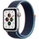 Apple Watch SE GPS + Cellular 44mm Silver Aluminum Case with Deep Navy Sport Loop (MYEN2/MYEW2)