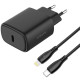 МЗП Proove Silicone Power 2 20W (Type-C) + Cable Type-C to Lightning (1m) black (WCSP22010001)