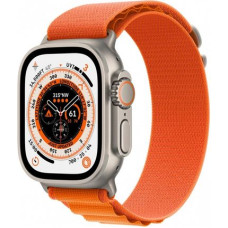 Apple Watch Ultra GPS + Cellular 49mm Titanium Case with Orange Alpine Loop - Medium (MQEU3/MQFL3)