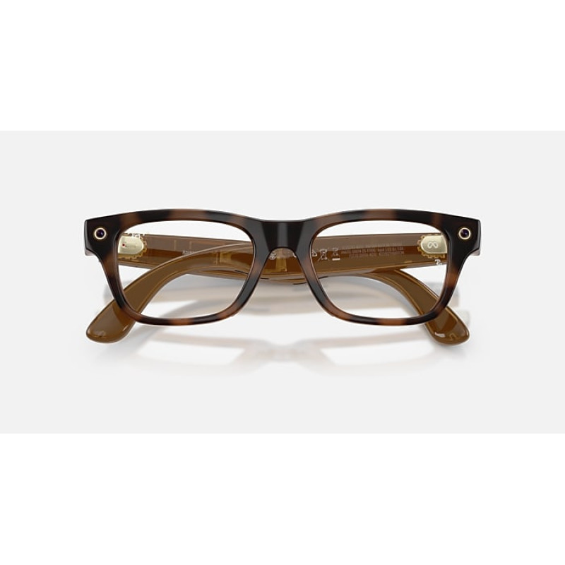 Смарт-окуляри Ray-Ban Meta Blayzer Optics Gen2 - Shiny Havana with Demo Lens (RW7001 8528 50-19)