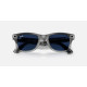 Ray-Ban Meta Wayfarer Gen2 Standard Shiny Transparent Grey Frame/Clear Sapphire Lenses (RW4012 6840MF 53-22)