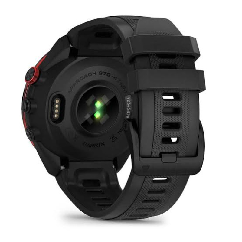 Garmin Approach S70 47mm B. Ceramic Bezel w. Black S. Band (010-02746-02/12)