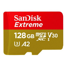 Карта памяти MicroSDXC 128GB UHS-I/U3 Class 10 SanDisk Extreme A2 R190/W90MB/s (SDSQXAA-128G-GN6MN)