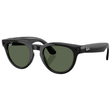 Ray-Ban Meta Headliner Gen2 HighBridge Fit Shiny Black/Clear-Graphite Green Transitions (RW4013 601/1M 50-23)