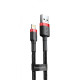 Кабель Baseus Cafule Lightning 2.4A (0.5m) red/black (CALKLF-A19)