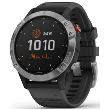 Garmin Fenix 6 Solar Silver with black band (010-02410-00)
