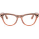 Ray-Ban Meta Skyler Gen2 Standard Shiny Transp.Peach Frame/Clear to Brown Transit.Lenses (RW4014 6778M4 52-20)