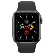 Apple Watch Series 5 (GPS) 40mm Space Grey Aluminium Case with Black Sport Band (MWV82)