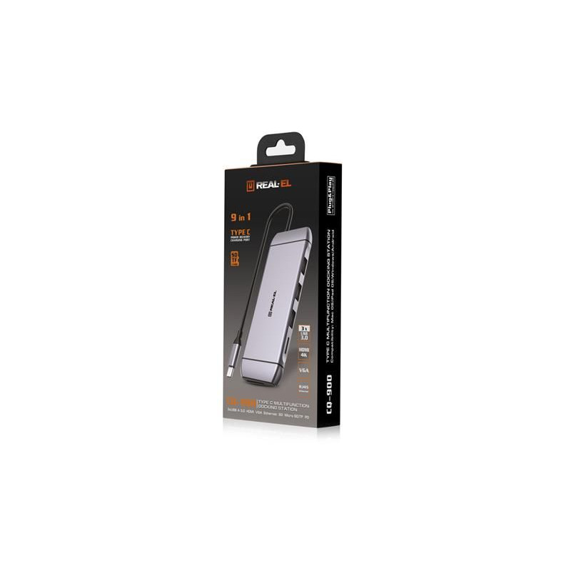 USB-хаб REAL-EL CQ-900 3 ports