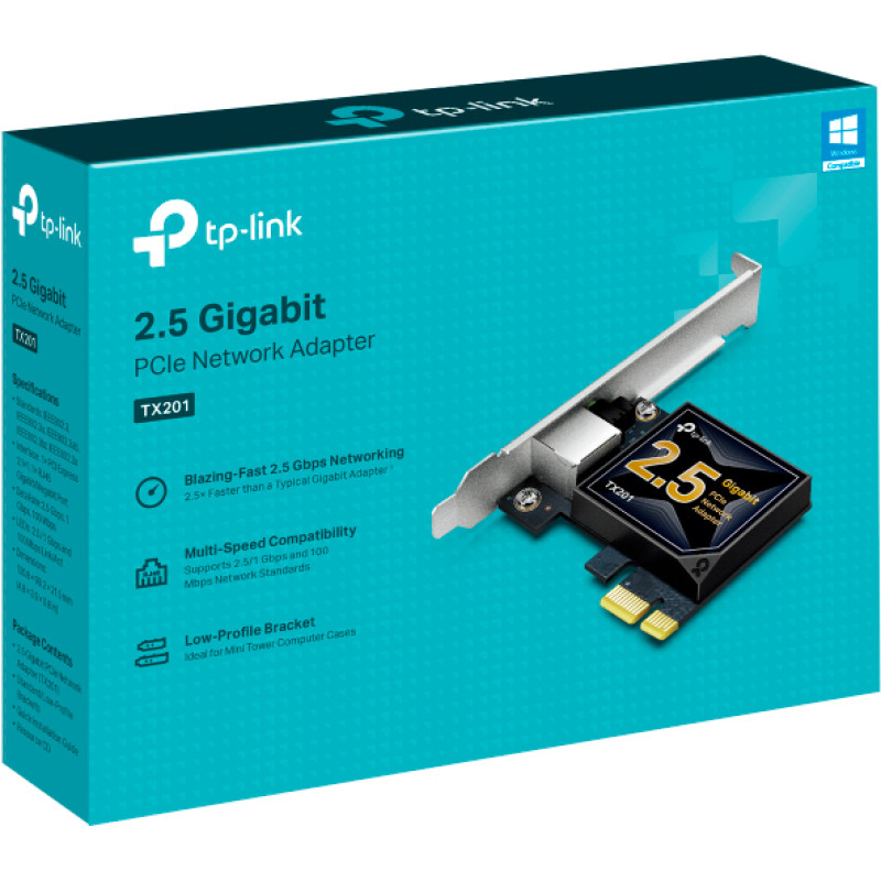 Сетевой адаптер TP-Link TX201 (10/100/1000/2500Mbit, PCI Express)