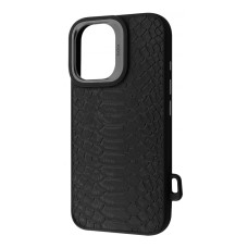 Чохол Kajsa Snake Pattern with Magnetic Ring iPhone 16 black (59667)