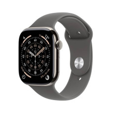 Apple Watch Series 11 GPS + Cellular 42mm Natural Tit. Case w. Stone Gray Sport Band - M/L (MF8N4)