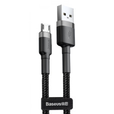Кабель Baseus Cafule Micro USB 2.4A (1m) gray/black (CAMKLF-BG1)