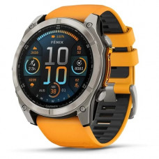 Garmin Fenix 8 51mm AMOLED Sapphire Titanium w. Spark Orange/Graphite Silicone Band (010-02905-10,010-02905-11)