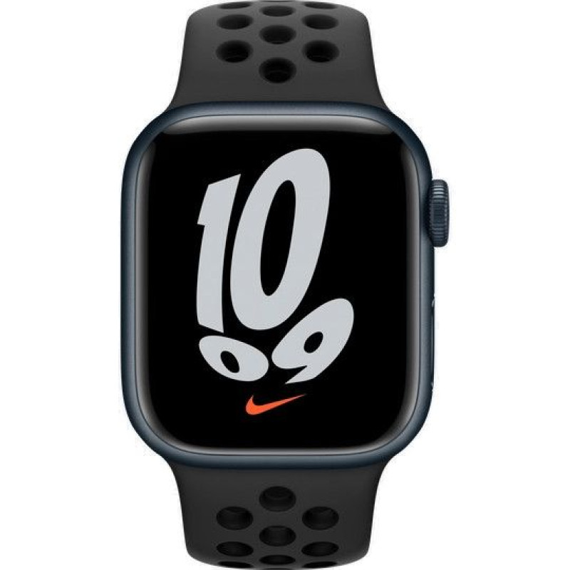 Apple Watch Nike Series 7 GPS 41mm Midnight Aluminium Case with Anthracite/Black Nike Sport Band (MKN43)