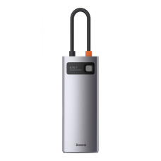 USB-Хаб Baseus Metal Gleam Series 6-in-1 Type-C gray (CAHUB-CW0G)