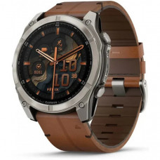 Garmin Fenix 8 51mm AMOLED Sapphire Carbon grey DLC w. Chestnut Leather Band (010-02905-40)