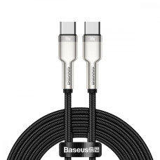 Кабель Baseus Cafule Metal Type-C to Type-C 100W (2m) black (CATJK-D01)