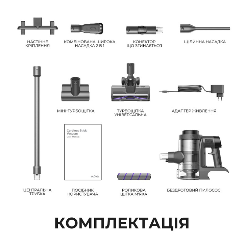 Акумуляторний пилосос Mova S7 Ultra (V2590E)