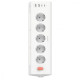 Мережевий фільтр Proove Prism Socket (5xAC + 2xType-C + 2xUSB) 1.6m white (PSPS25002202)