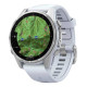 Garmin Fenix 8 43mm AMOLED Silver with Whitestone Silicone Band (010-02903-00)
