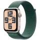 Apple Watch SE 2 GPS 44mm Starlight Aluminium Case w. Lake Green Sport Loop (MXEW3)